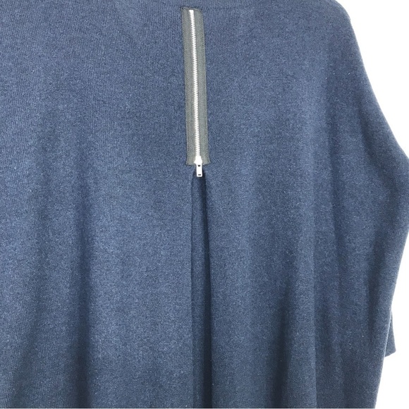 AUTUMN CASHMERE Cashmere 3/4 Sleeve Zipper Back Sweater M - Picture 5 of 8